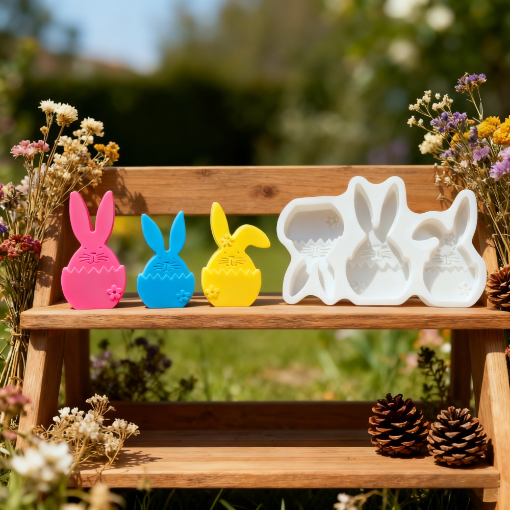 DIY イースターデコレーション レジンバニーシリコンモール - Bunny Cake Mold のレビューと価格